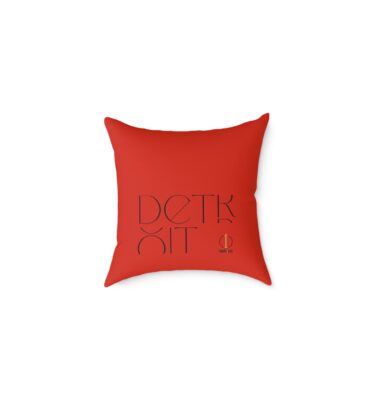 Contemporary Genius (Red)- Vibrant Square Poly Canvas Pillow with Modern Design, Cozy Home Decor, Decorative Cushion, Gift for Housewarming, Art Lovers