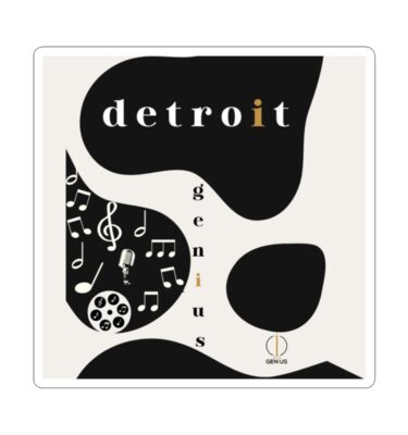 Detroit Motown Genius [Sitckers]- Cut Stickers, Unique Art Stickers, Laptop Decals, Gifts for Music Lovers, Home Decor