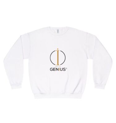 Genius Crewneck Sweatshirt-Red, White, Mustard
