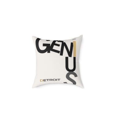 Detroit Mural (Artist) Genius- Canvas Pillow