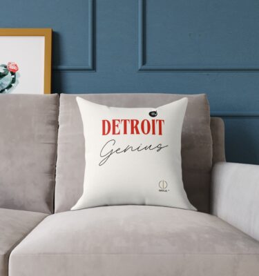 Detroit Techno Genius- Square Poly Canvas Pillow | Home Decor, Gift, Throw Pillow, Modern Design, Accent Cushion