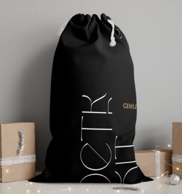 Contemporary Genius Sack / Laundry Bag- Black