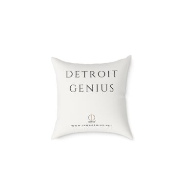 Detroit Classic Genius- Poly Canvas Pillow, Throw Pillow, Home Decor, Gift for Detroit Lovers, Modern Accent Cushion, Stylish Couch Pillow