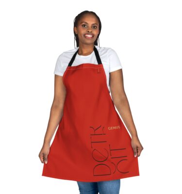 Red- Detroit Contemporary Genius Graphic Apron