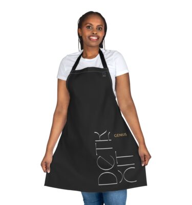 Black- Detroit Contemporary Genius Graphic Apron