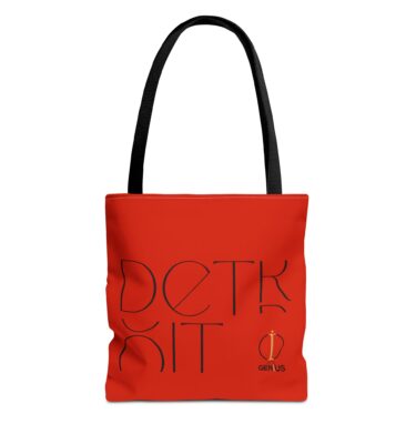 Detroit Contemporary Genius (Red)- Tote Bag: Stylish Canvas Tote for Everyday Use, Eco-Friendly Shopping, Book Bag, Gift for Students and Trendsetters
